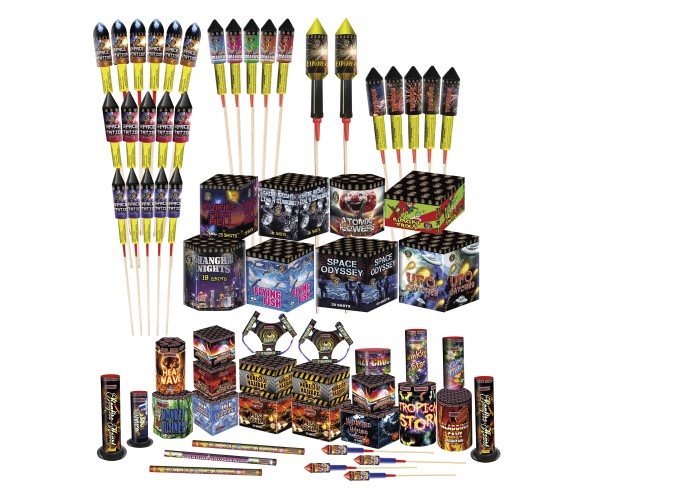 BAR B Q MAIN PACK - 64 FIREWORKS